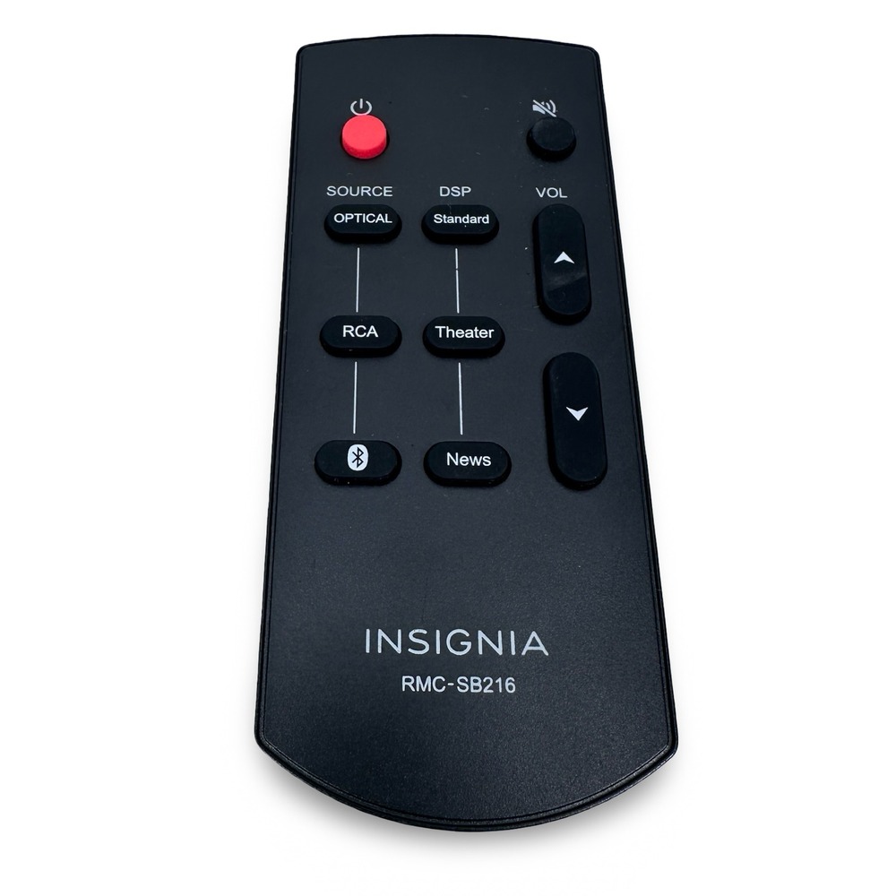 Insignia RMC-SB216 Soundbar Replacement Remote Control Black Bluetooth DSP RCA